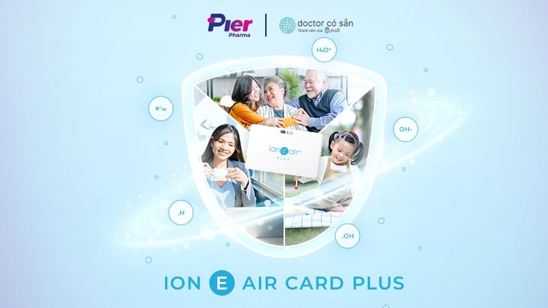 Thẻ ion e air Card Plus giúp giảm thiểu nguy cơ kích thích đường hô hấp, mang lại bầu không khí trong lành