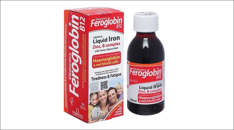 Siro Vitabiotics Feroglobin B12 Liquid hỗ trợ quá trình tạo máu (chai 200mL)