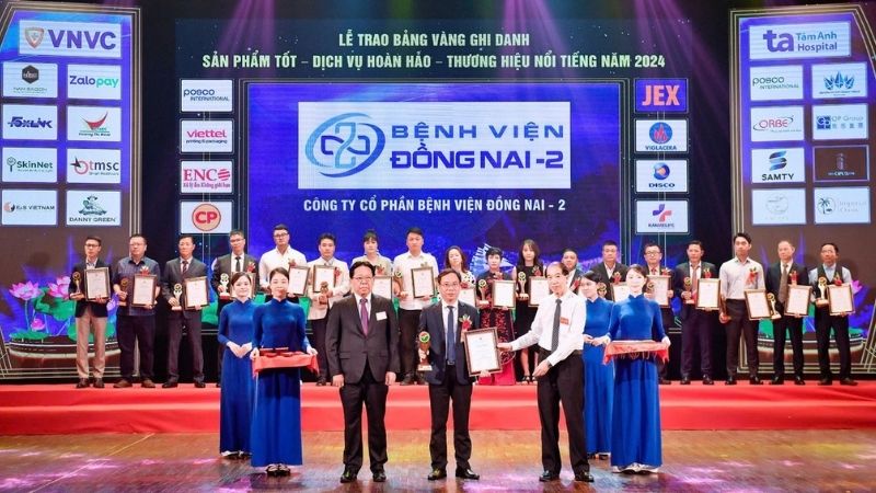 Bệnh viện Đồng Nai 2 vinh dự đạt danh hiệu “Top 20 dịch vụ hoàn hảo vì quyền lợi người tiêu dùng 2024"