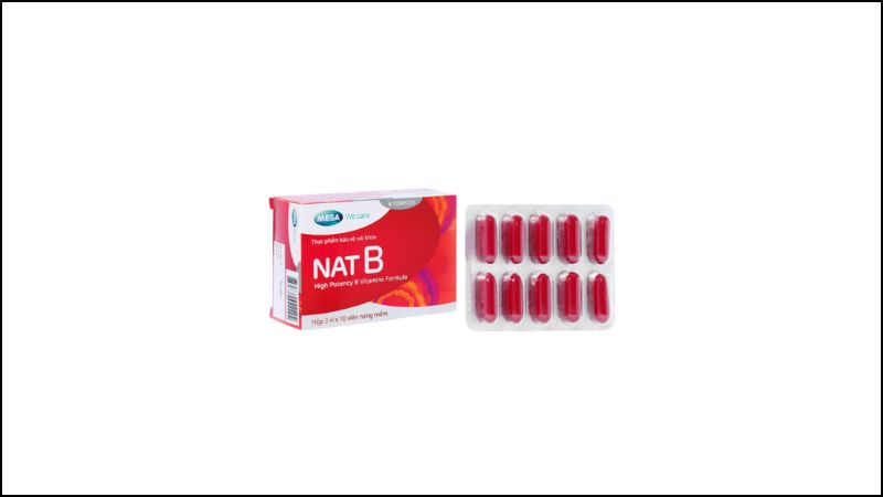 NAT B chứa công thức vitamin B hàm lượng cao, có công dụng bổ sung vitamin nhóm B trong trường hợp thiếu hụt, mệt mỏi, căng thẳng