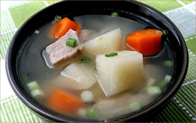 Canh củ đậu nấu sườn