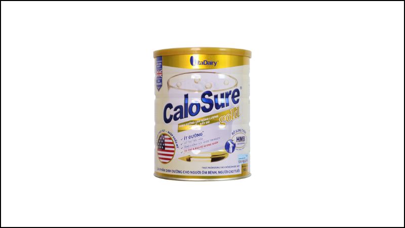 Sữa CaloSure Gold đến từ Mỹ có các thành phần khoáng chất Canxi, Phospho, vitamin, acid béo MUFA, PUFA, chất xơ Synergy 1 (FOS/INULIN)