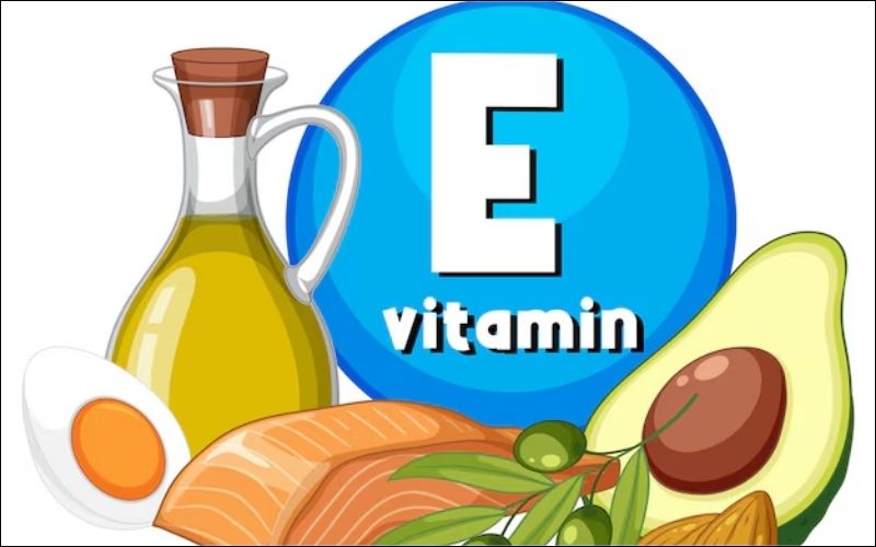 Vitamin E còn có khả  chống oxy hóa, giúp bảo vệ tế bào da