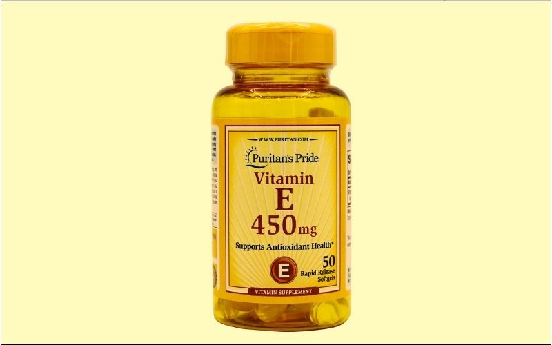 Viên uống Vitamin E Puritan’s Pride 400IU (Mỹ) có khả năng làm giảm nếp nhăn, mờ nám