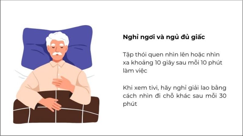 Nghỉ ngơi và ngủ đủ giấc bảo vệ đôi mắt trong giai đoạn lão hóa 